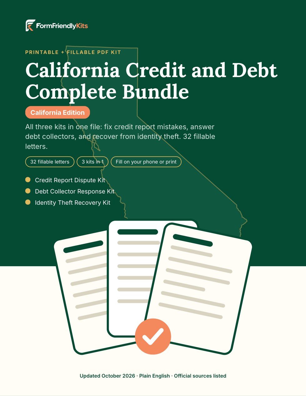 California Credit and Debt Complete Bundle cover