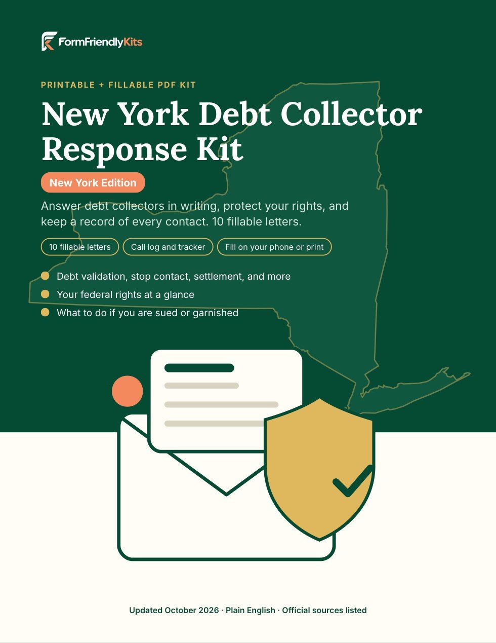 Cover of the New York Debt Collector Response Kit