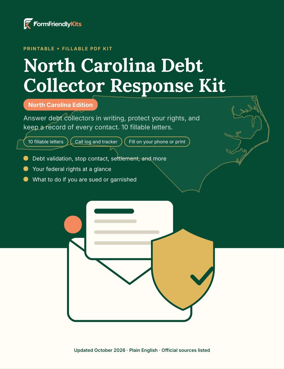 North Carolina Debt Collector Response Kit cover