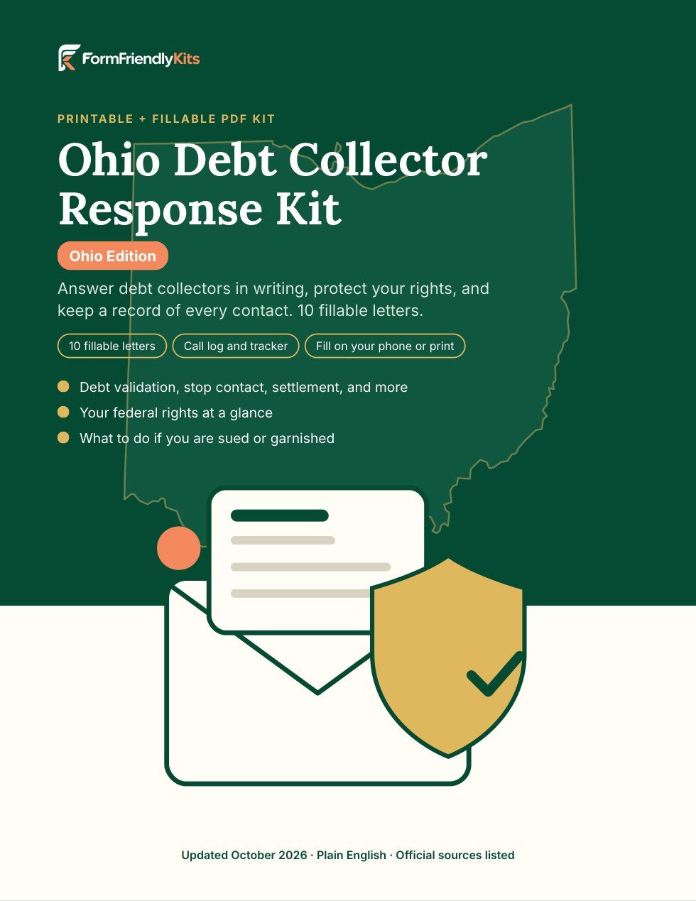 Cover of the Ohio Debt Collector Response Kit