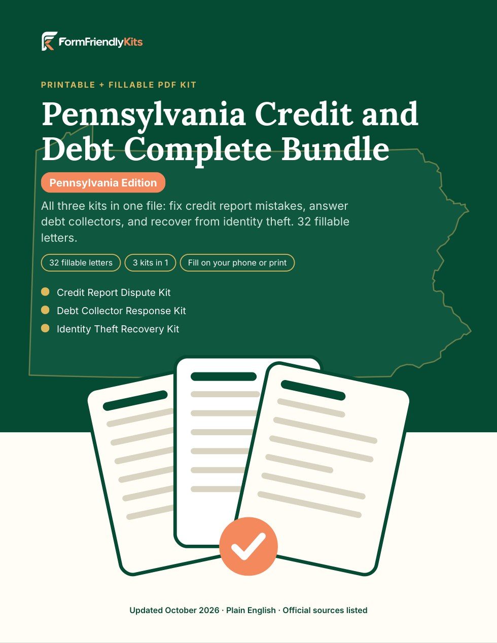 Cover of the Pennsylvania Credit and Debt Complete Bundle