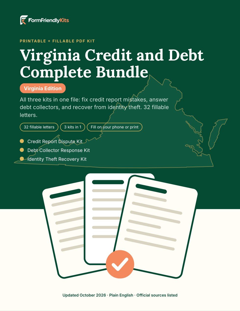 Virginia Credit and Debt Complete Bundle cover