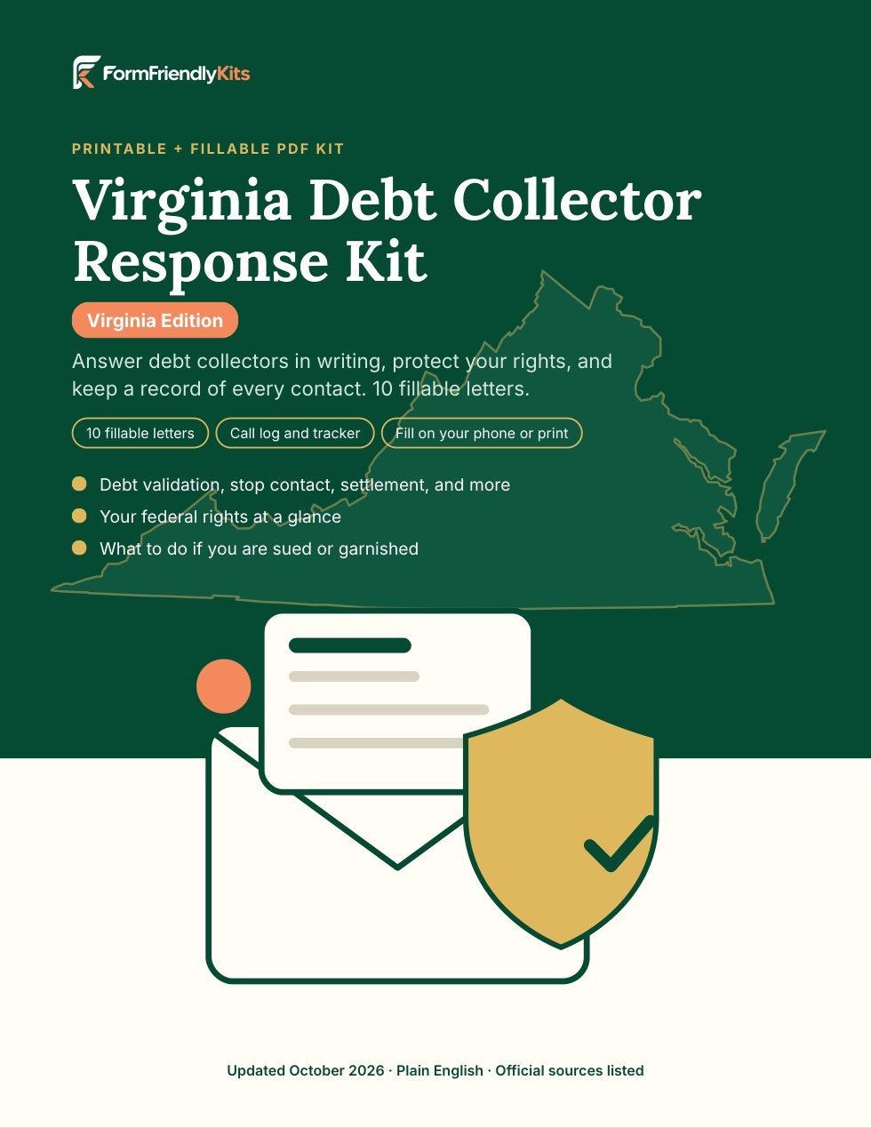 Virginia Debt Collector Response Kit cover