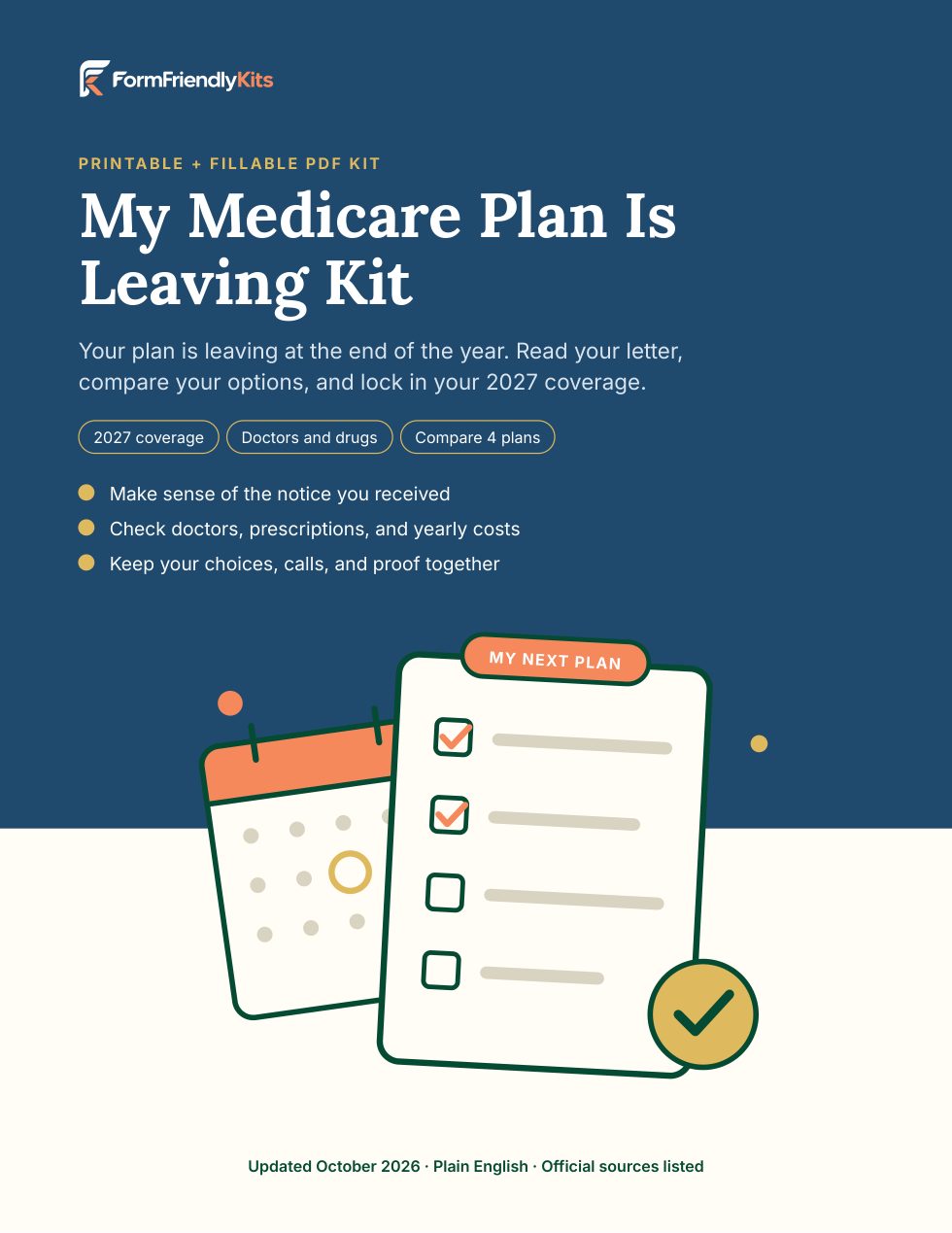 My Medicare Plan Is Leaving Kit cover